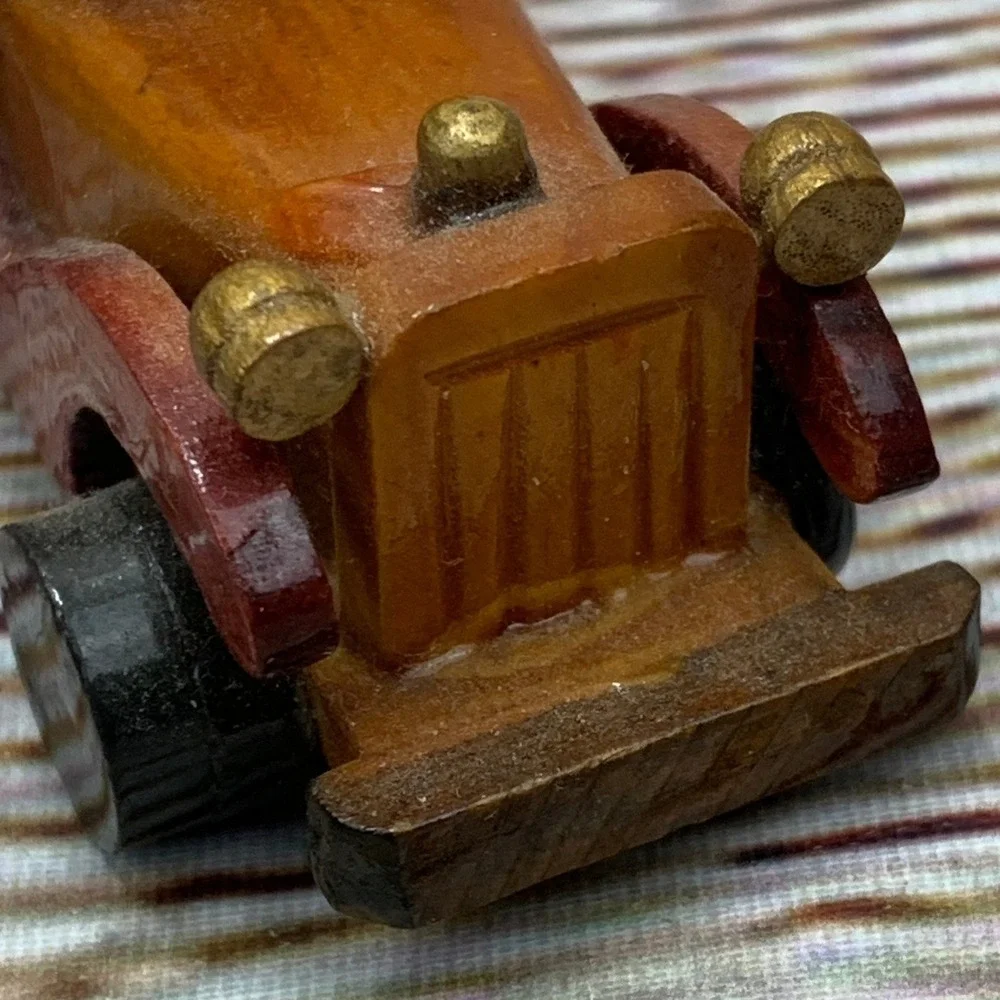 Miniature Wooden Classic Car By Walmart Vintage Toy Vehicle Collectible‎